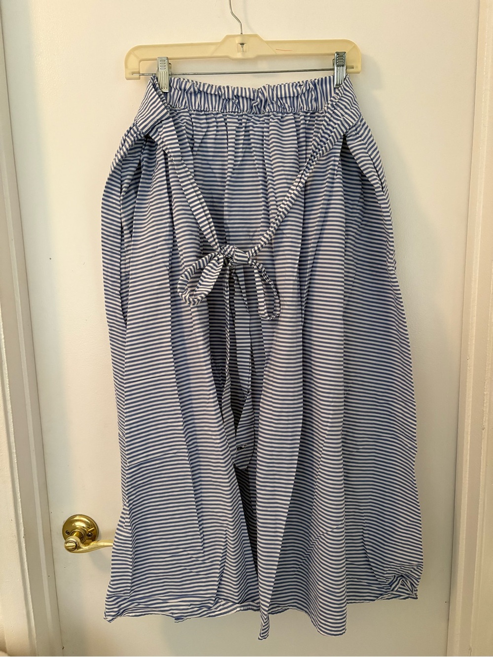 Vineyard Vines Blue and White Striped Midi Skirt - Picture 3 of 7